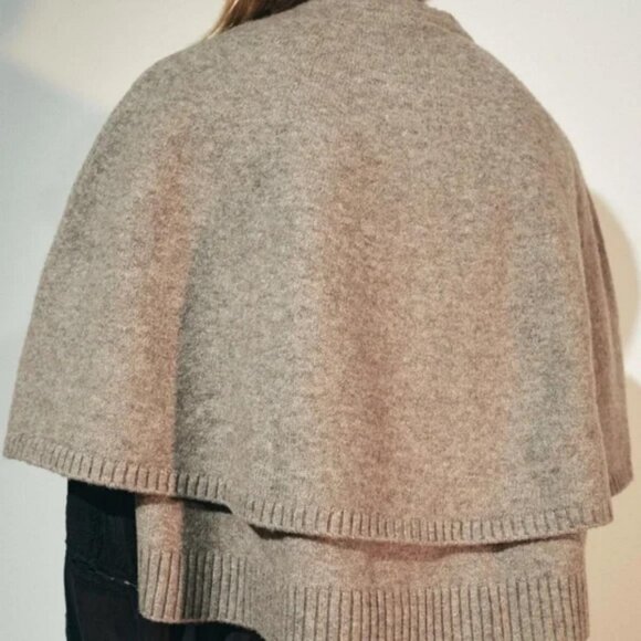 ZARA KNIT CAPE CARDIGAN - Picture 5 of 7
